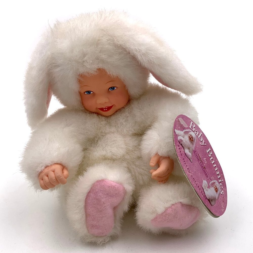 1997 Anne Geddes Plush Stuffed “Baby Bunnies” Doll in Easter Bunny Suit w tag